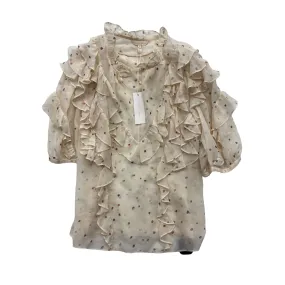 Top Short Sleeve Designer By Rebecca Taylor  Size: M Quick Dry Comfort Yarn Dyed Fabric