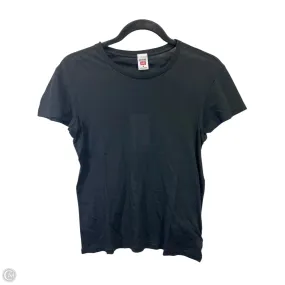 Top Short Sleeve Designer By Re/done In Black, Size: M AllWeatherComfort Active Layer Fit