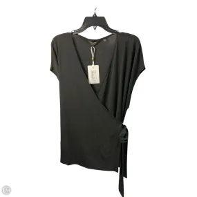 Circular Knit Construction LayeredSleeveConstruction Top Short Sleeve Designer By Ted Baker In Black, Size: S