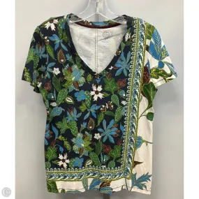 Top Short Sleeve Designer By Tory Burch In Blue & Green, Size: S Outdoor Comfort Style