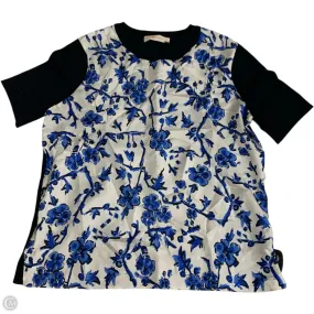 Cycling endurance All Day Wear Top Short Sleeve Designer By Tory Burch In Blue & White, Size: M