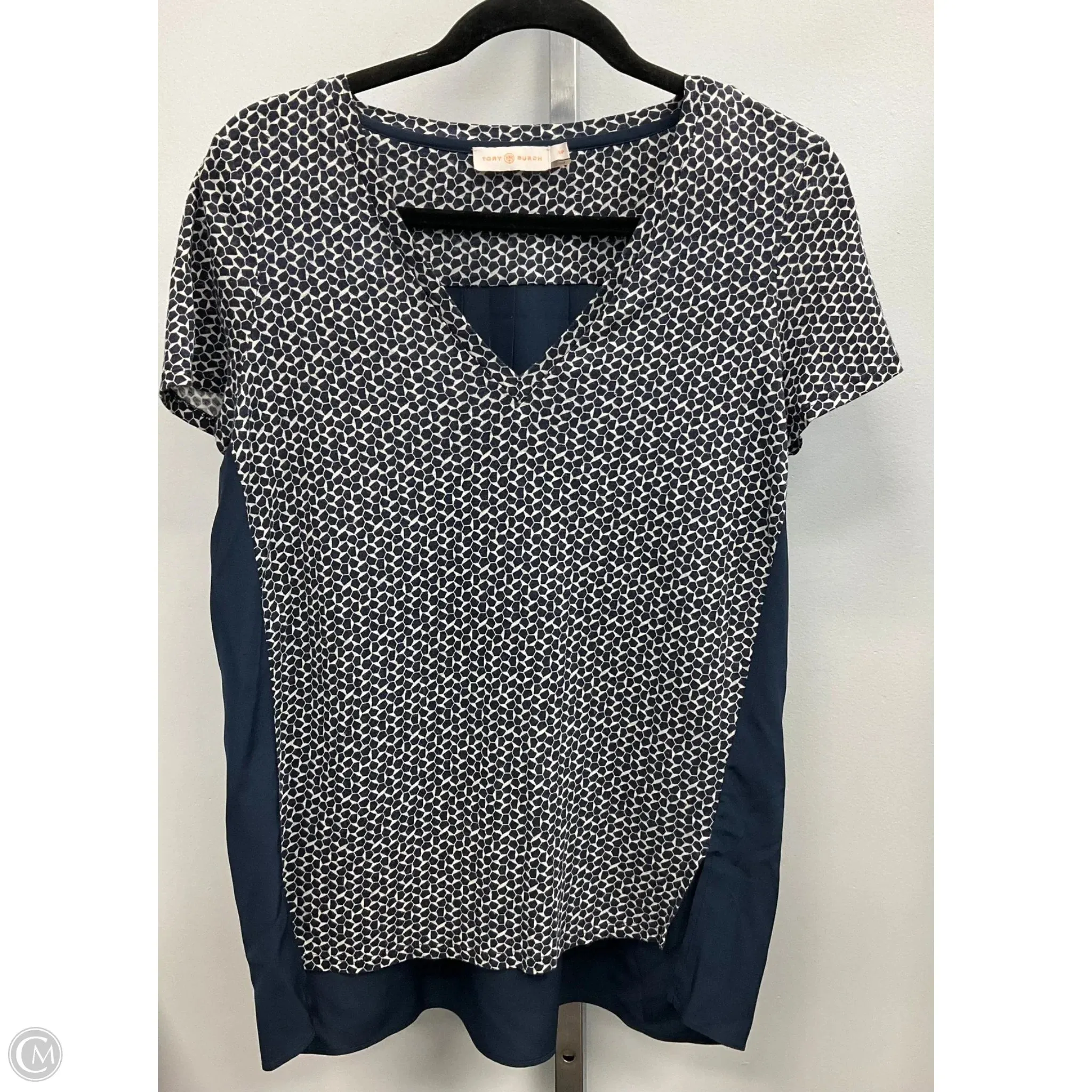 Top Short Sleeve Designer By Tory Burch In Navy, Size: S Comfy Stretch