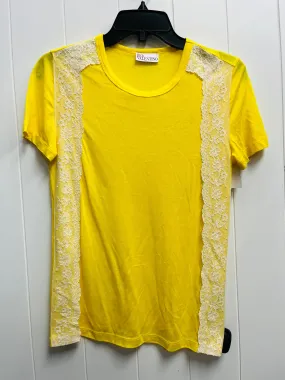 Top Short Sleeve Designer By Valentino-mario In Yellow, Size: S Comfy Performance Wear Casual Flex Wear