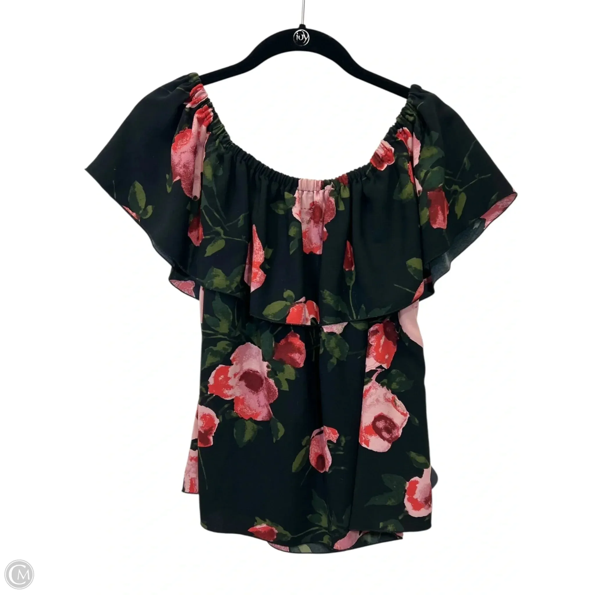 Top Short Sleeve Designer By Wilfred In Floral Print, Size: M Rayon blend