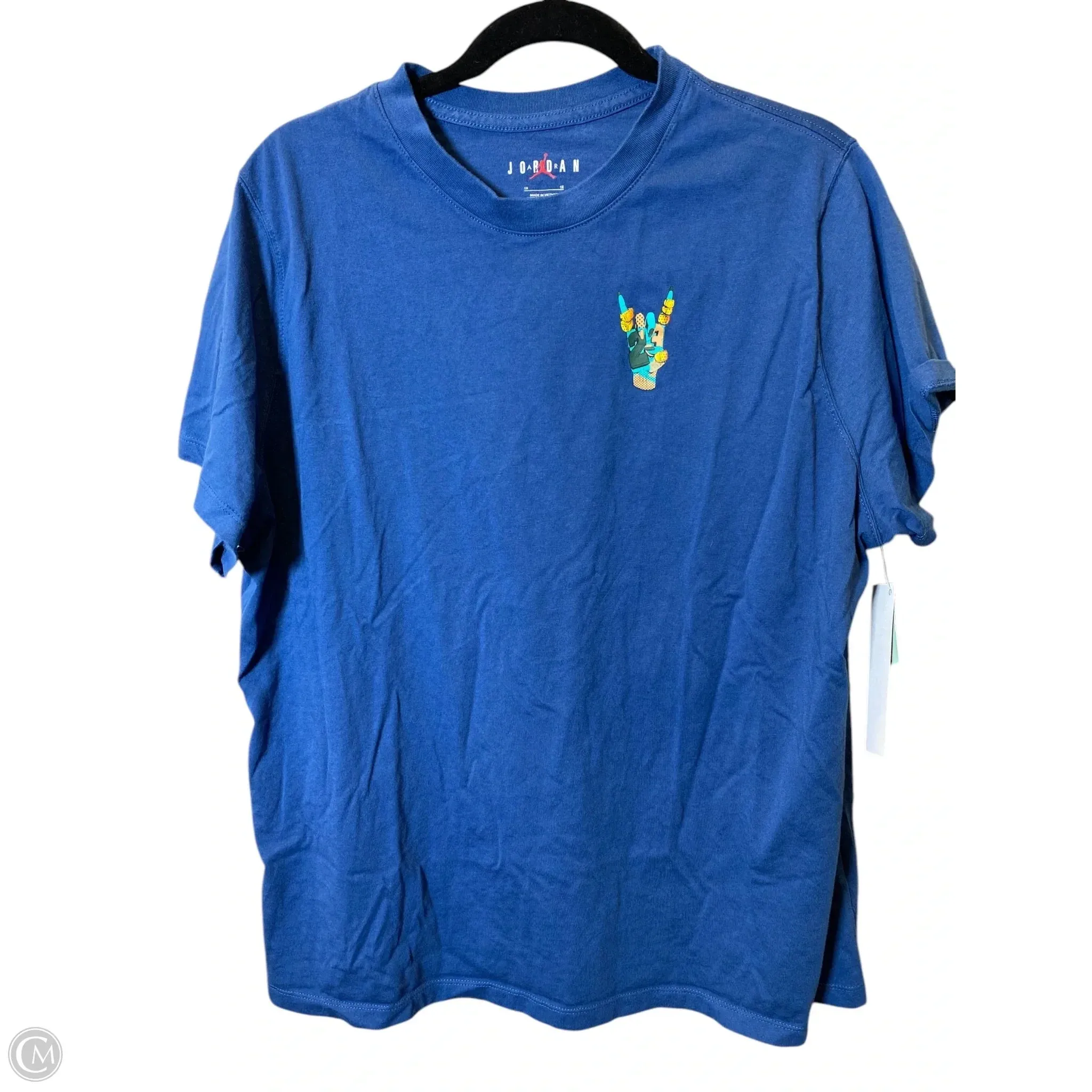 Top Short Sleeve Luxury Designer By Jordan In Navy, Size: 1x Summer Essential
