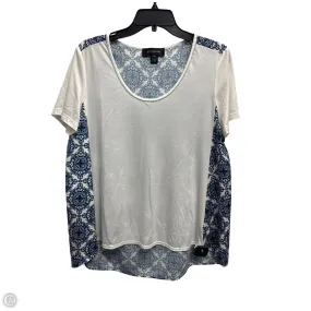 Top Short Sleeve Luxury Designer By St John Collection In Blue & White, Size: S Functional Fashion