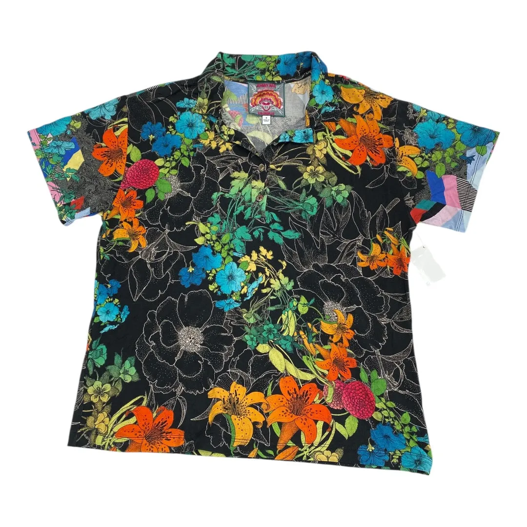 Cozy Wear Top Ss Designer By Johnny Was In Floral Print, Size:S