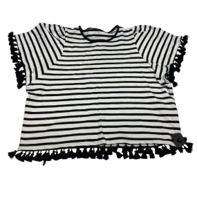 Top Ss Designer By Kate Spade In Black & White, Size:Xl Comfort Waist