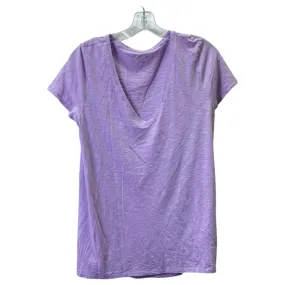 Stretch Jersey Knit Versatile Wear Top Ss Designer By Lilly Pulitzer In Purple, Size:M