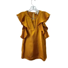 Easygoing Design Simple Yet Cozy Top Ss Designer By Michael By Michael Kors In Yellow, Size:Xs