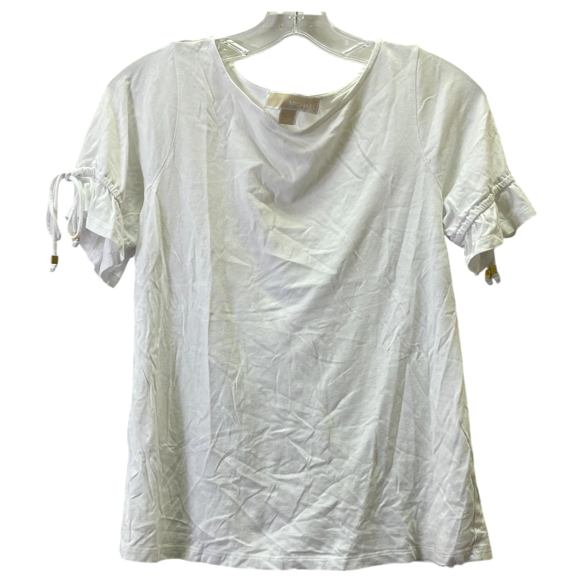 Loose fitting comfort Skin Friendly Blends Top Ss Designer By Michael Kors In White, Size:S