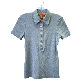 Essential Layer Top Ss Designer By Tory Burch In Grey, Size:S