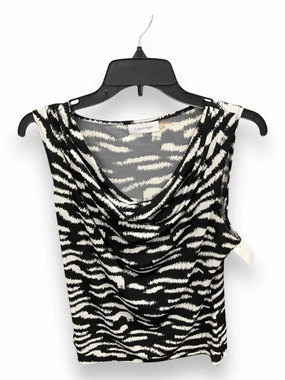 Breathable Lining FadeResistant Coating Top 2pc 3/4 Sleeve By Calvin Klein In Black & White, Size: M