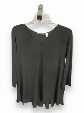 Top 3/4 Sleeve Basic By Susan Graver In Black, Size: M Eco friendly materials