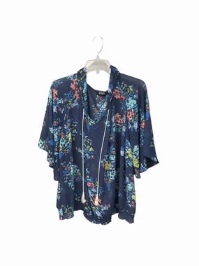 Reinforced Seam Technique Top 3/4 Sleeve By Ana In Floral Print, Size: 3x