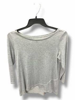 Top 3/4 Sleeve By Loft In Grey, Size: M EcoFriendly Dye AntiStatic Treatment