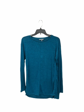 RollUpCuff BreathableBack Top Long Sleeve Basic By Daisy Fuentes In Teal, Size: S