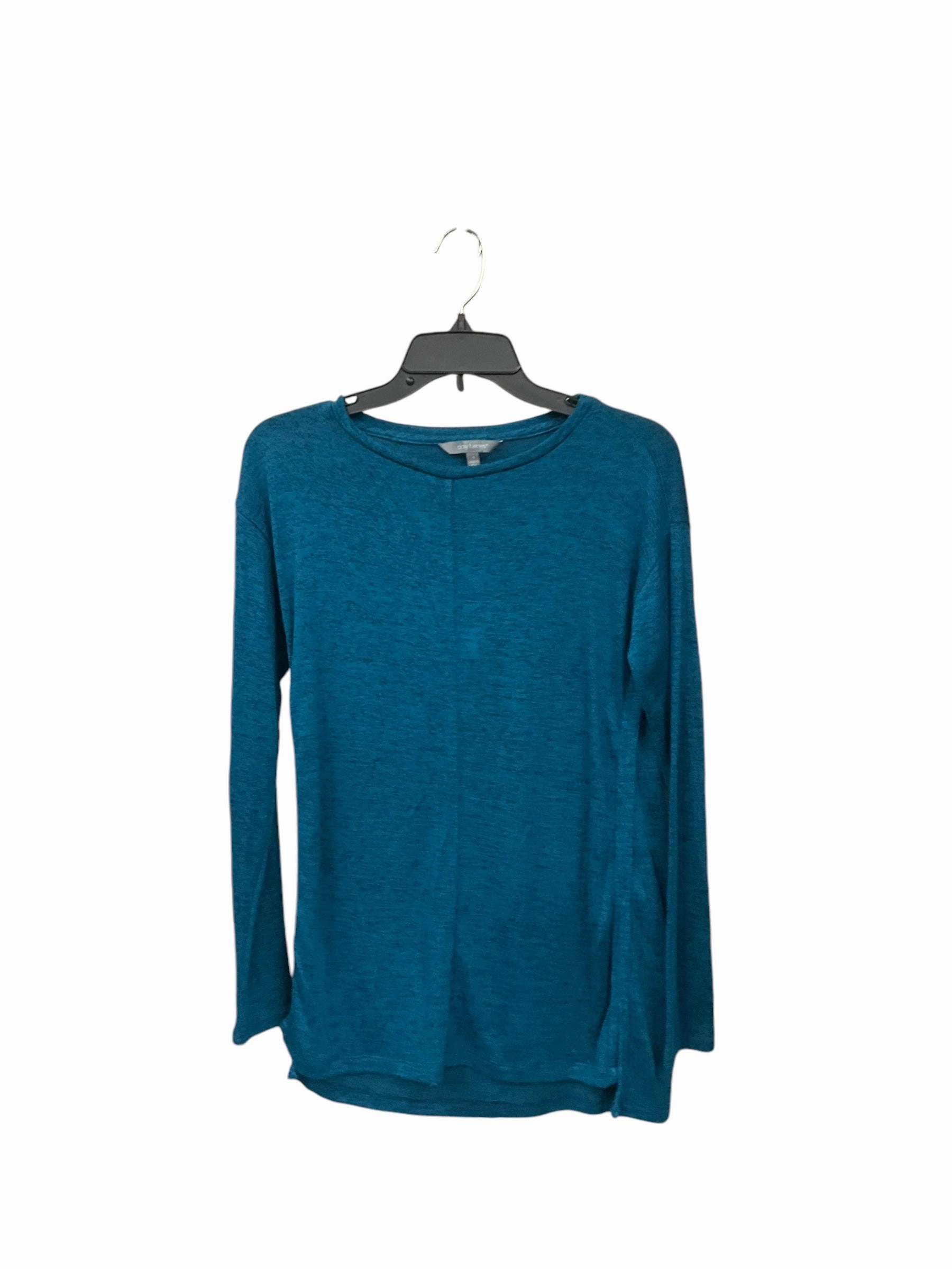 RollUpCuff BreathableBack Top Long Sleeve Basic By Daisy Fuentes In Teal, Size: S