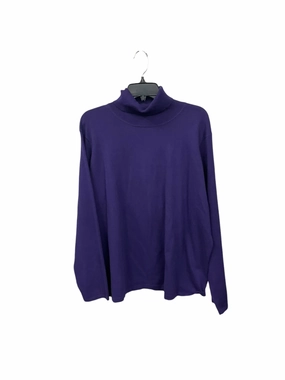 Top Long Sleeve Basic By Jones New York In Purple, Size: 3x ComfortStretchFit