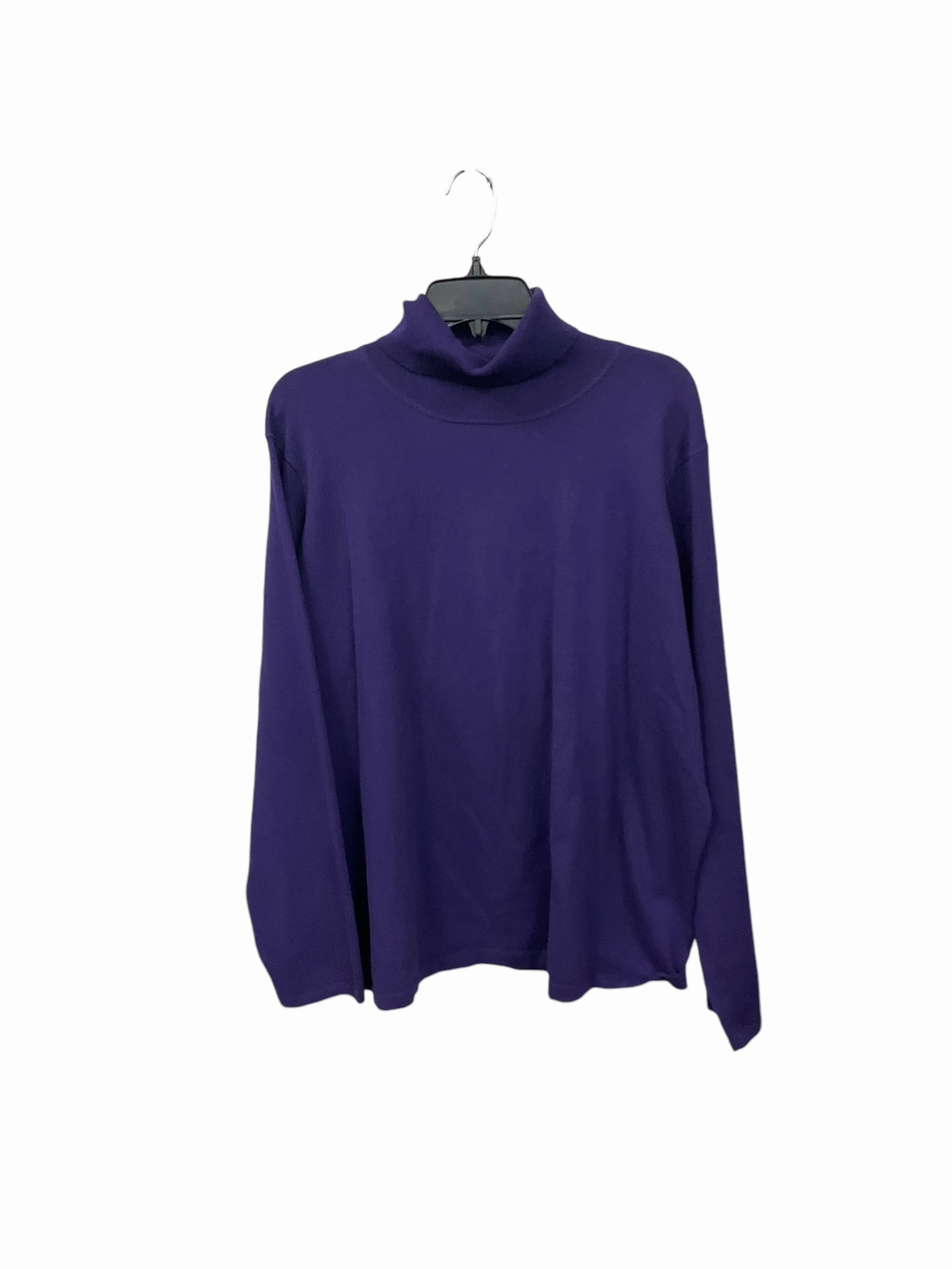 Top Long Sleeve Basic By Jones New York In Purple, Size: 3x ComfortStretchFit