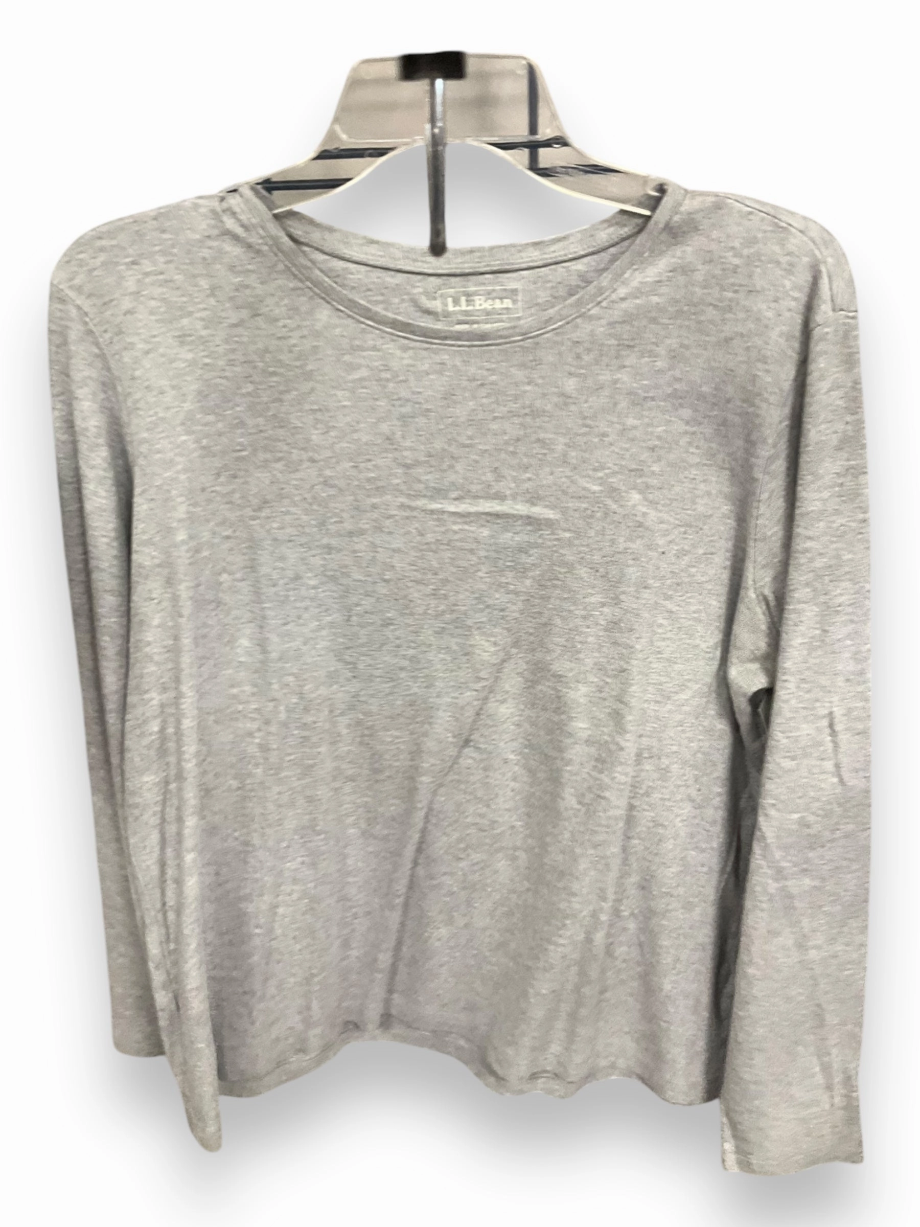 Top Long Sleeve Basic By L.l. Bean In Grey, Size: L High Collar Option BlendMaterials