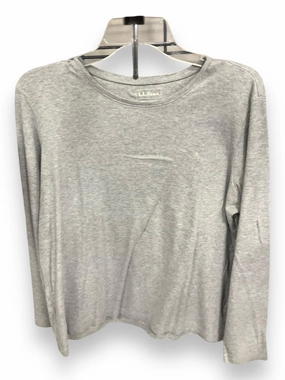 Top Long Sleeve Basic By L.l. Bean In Grey, Size: L High Collar Option BlendMaterials