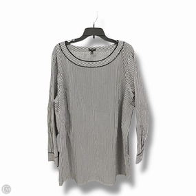 FlexibleCollarStructure Comfort Cushion Neckline Top Long Sleeve Basic By Talbots In Striped Pattern, Size: 3x