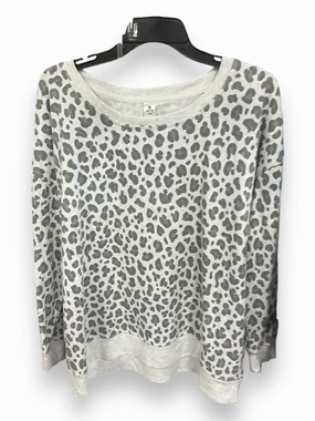 BondedShoulder Yarn Dye Stripe Top Long Sleeve By 90 Degrees By Reflex In Leopard Print, Size: 1x