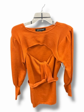 Temperature Regulating Textile WideNeckOpening Top Long Sleeve By Ashley Stewart In Orange, Size: 1x