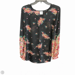 Lightweight Blouse Top Long Sleeve By Cabi In Floral Print, Size: M