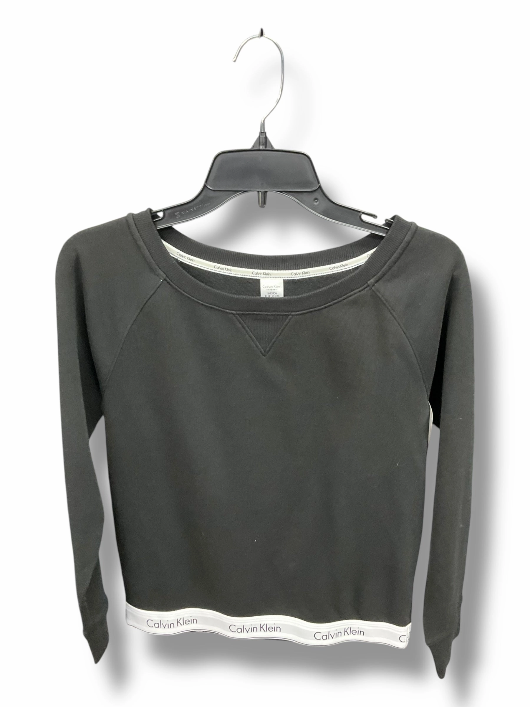 Top Long Sleeve By Calvin Klein In Black, Size: S DurableCollarStays
