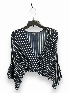 All-Purpose CrewNeck Top Long Sleeve By Charlotte Russe In Navy, Size: M