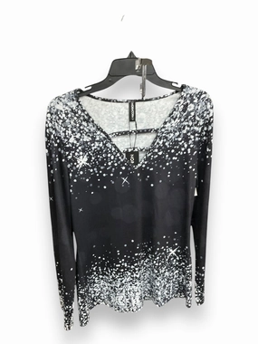 Top Long Sleeve By Clothes Mentor In Black & White, Size: L NoTagLabel