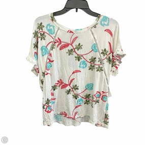 summer top Soft Touch Feel Top Long Sleeve By Clothes Mentor In Blue & Red, Size: L