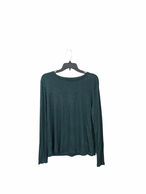 FrictionResistantEdges ContrastPlacket Top Long Sleeve By Clothes Mentor In Green, Size: L