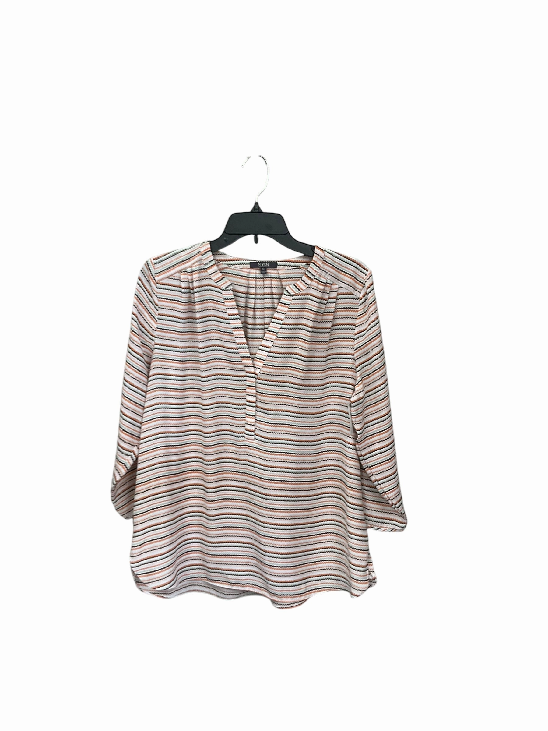 HoodedVersion Tencel Cotton Hybrid Weave Top Long Sleeve By Clothes Mentor In Striped Pattern, Size: M