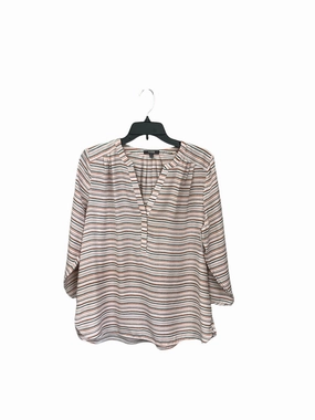 HoodedVersion Tencel Cotton Hybrid Weave Top Long Sleeve By Clothes Mentor In Striped Pattern, Size: M