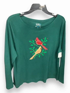 Top Long Sleeve By Croft And Barrow In Green, Size: Xl FlexibleCuffs