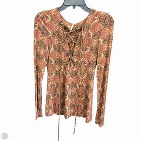 Top Long Sleeve By Free People In Multi-colored, Size: M BioBased Fiber