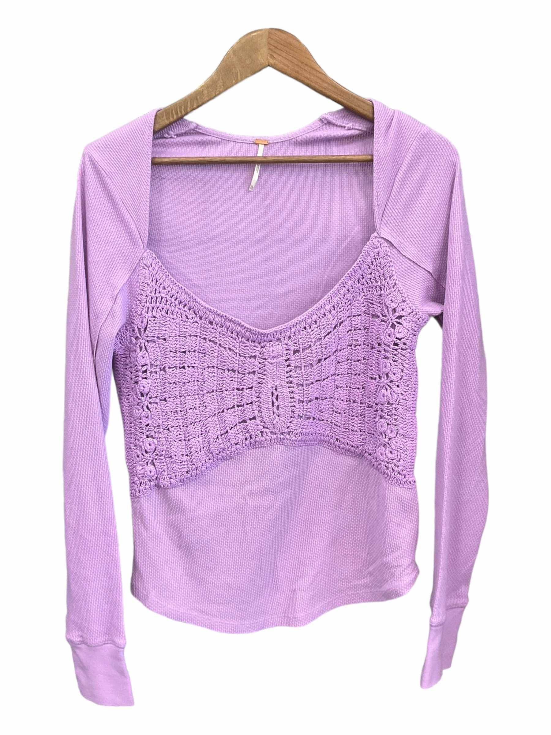 Top Long Sleeve By Free People  Size: Xl Sheer Overlay Material Quick-Dry Fabric