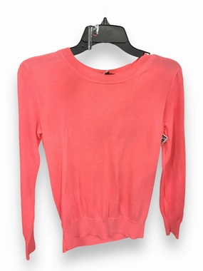 Chic Sweater SoftInteriorLining Top Long Sleeve By J. Crew In Coral, Size: Xs