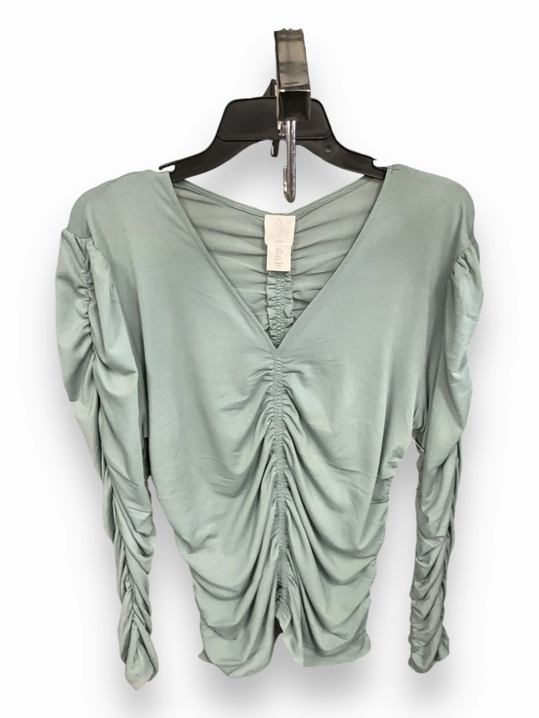 Top Long Sleeve By Joie In Green, Size: 0 Relaxed Fit Shirt PreWashed