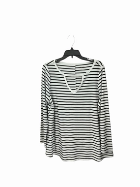 Top Long Sleeve By Lane Bryant In Black & White, Size: Xl FrenchTerryTexture Anti Pilling