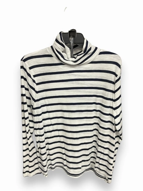 Stretchable Blend NonFadeFinish Top Long Sleeve By Madewell In Blue & White, Size: Xxl