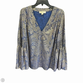 Top Long Sleeve By Michael By Michael Kors In Brown & Gold, Size: M Bonded Seam Durability Odor Resistant Finish