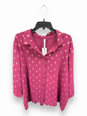 Top Long Sleeve By New York And Co In Pink, Size: 2x Easy Fit Winter Wardrobe