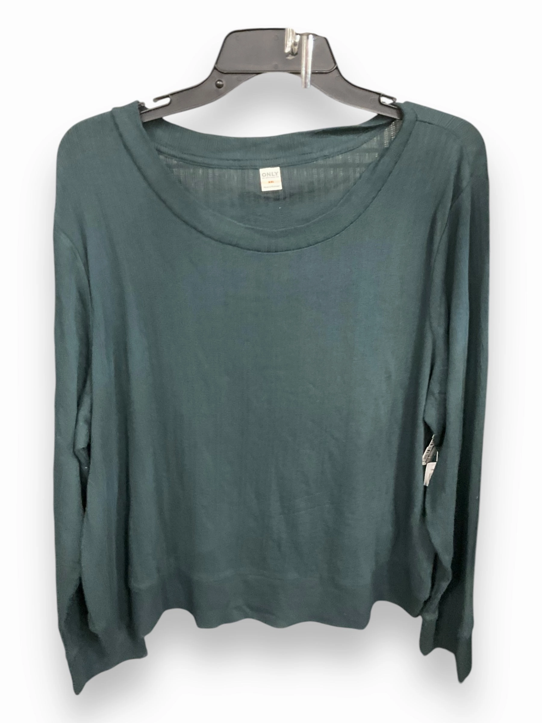 Temperature Regulating Textile FrayResistant Fabric Top Long Sleeve By Old Navy In Green, Size: 2x