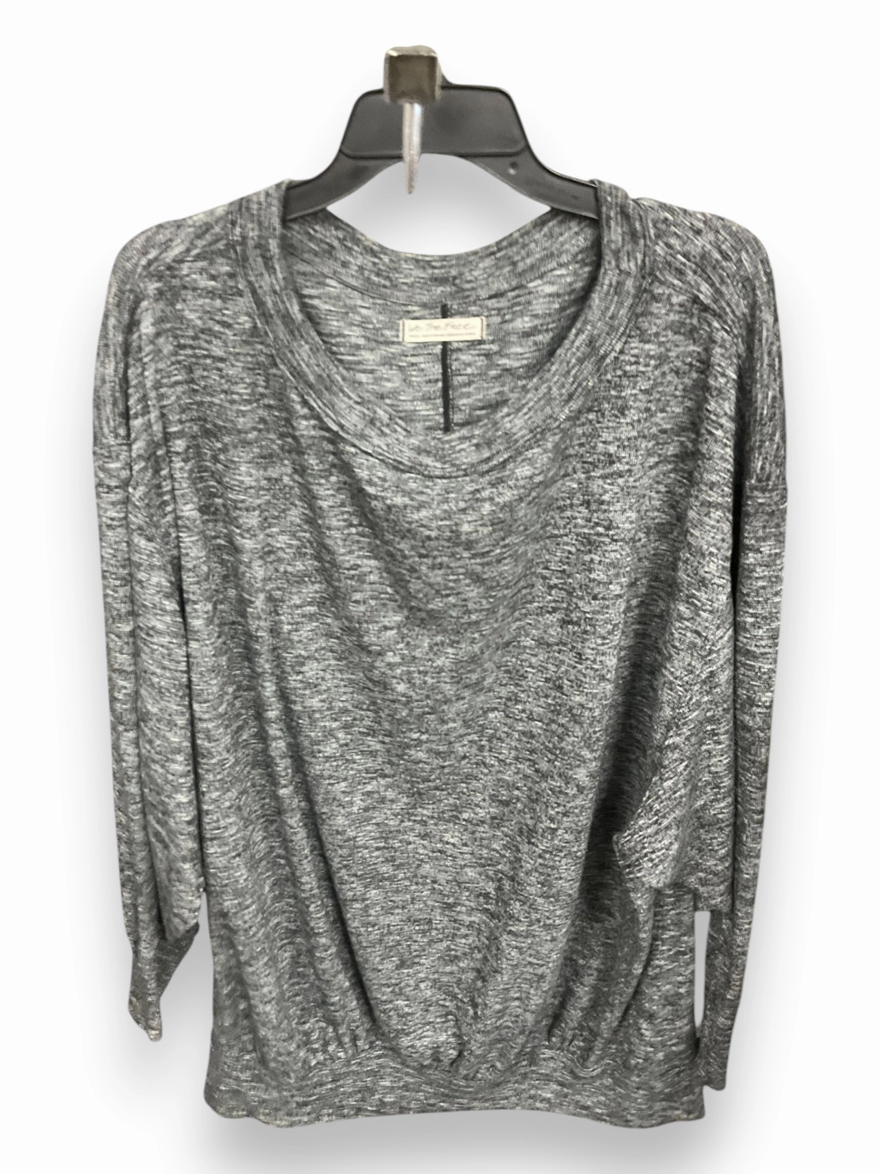 FrenchTerryTexture Top Long Sleeve By We The Free In Black & Grey, Size: S