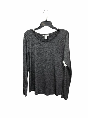 Hot Weather Top Long Sleeve By White House Black Market In Black & Silver, Size: Xl