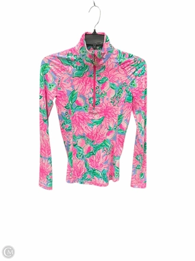 Anti Static Fabric WrinkleFree Structure Top Long Sleeve Designer By Lilly Pulitzer In Floral Print, Size: Xxs